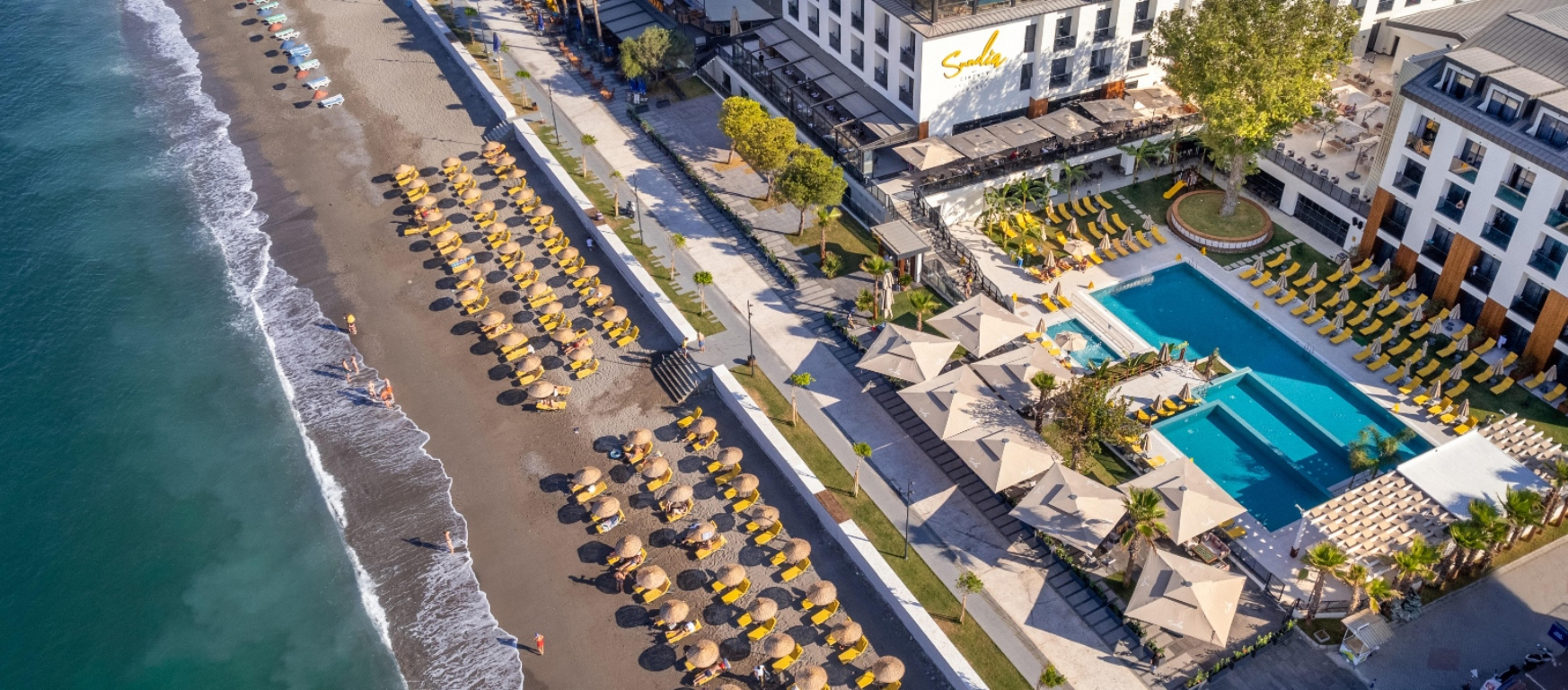 Hotel Sundia Exclusive By Liberty Fethiye Adults Only Exterior foto Aerial view of the beach
